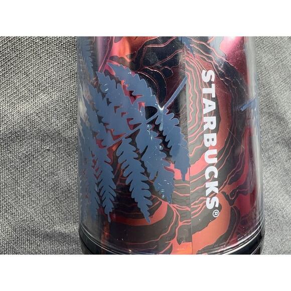 STARBUCKS TUMBLER‎ OCEAN FERN FALL 2022 VENTI COLD CUP IRIDESCENT METALLIC 24OZ - Picture 2 of 3